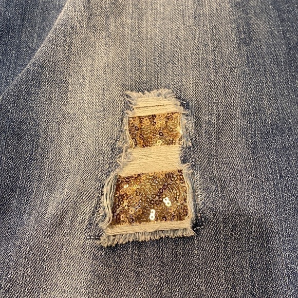 womens Cato solid blue distressed stretch plus size denim jeans size 22W - Picture 4 of 7